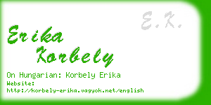 erika korbely business card